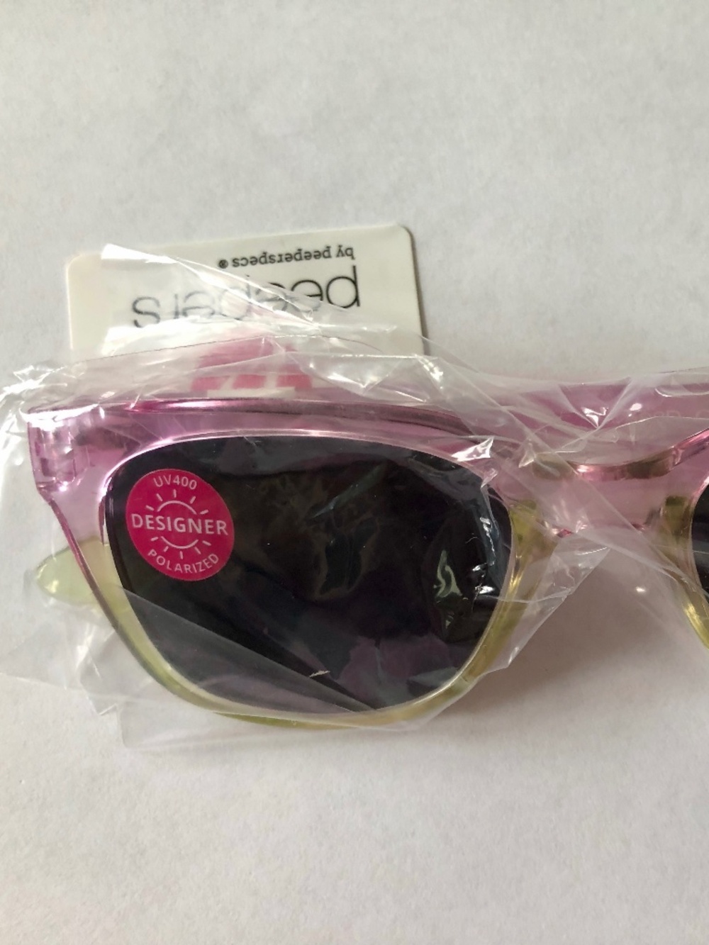 NEW Peepers Purple Ombre Rectangular Sunglasses